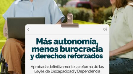 IMPULSA IGUALDAD APLAUDE LA APROBACIÓN DEFINITIVA DE LA REFORMA DE LAS LEYES DE DISCAPACIDAD Y DEPENDENCIA, AUNQUE RECLAMA RECUPERAR LAS PROPUESTAS EXCLUIDAS POR EL VETO PARLAMENTARIO